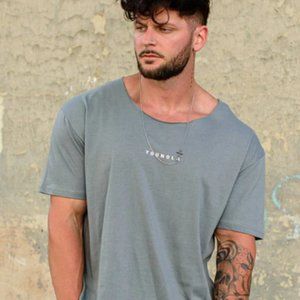 Young LA 447 WIDE NECK RAW CUT TEE